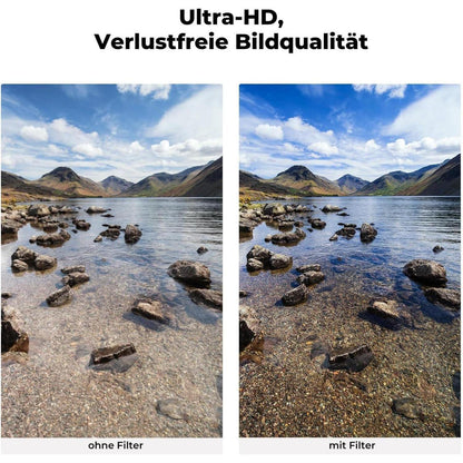 Filterset CPL & UV 77mm mit Metall-Objektivdeckeln