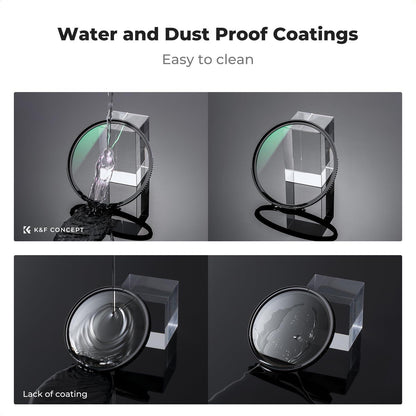 55mm Filter Set Polfilter CFL MCUV mit Metalldeckel & Tasche