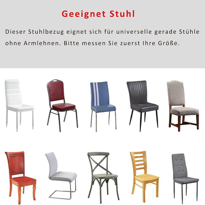 6x Stuhlhussen Stretch Dunkelgrau – Universal Passform