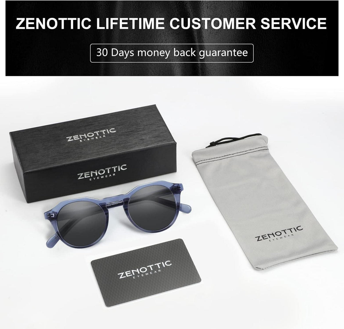 Vintage Runde Polarisierte Sonnenbrille to Herren Damen UV400 Schutz