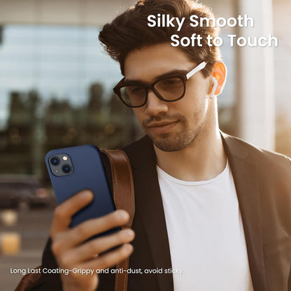 Silikon Case für iPhone 13 6,1 Zoll Flüssig Marineblau