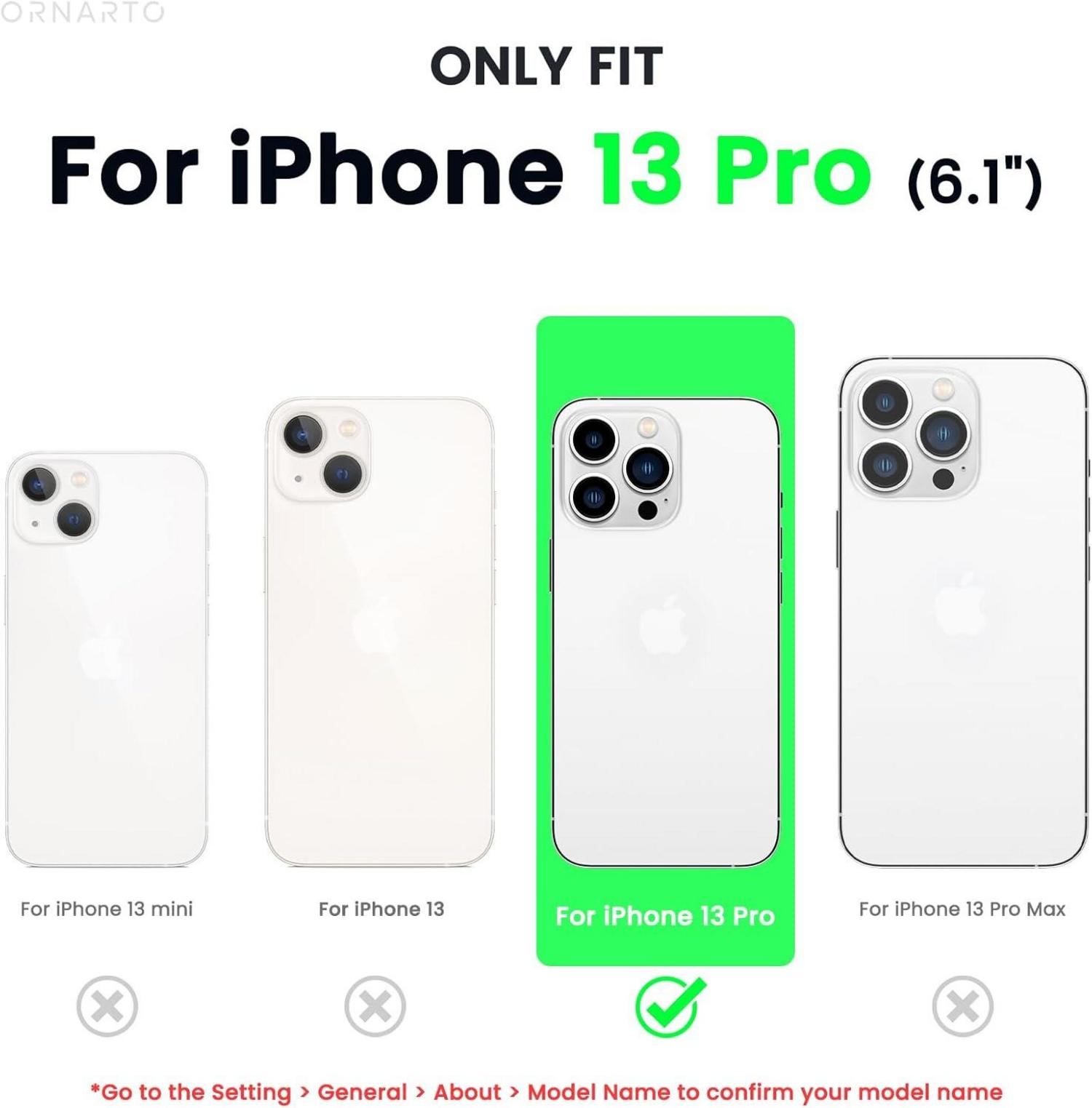 ORNARTO iPhone 13 Pro 6,1 Silikon Case Flüssig Silikon