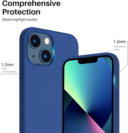 iPhone 13 Mini Silikon Case Hülle Schutz Flüssig Silikon KönigsBlau