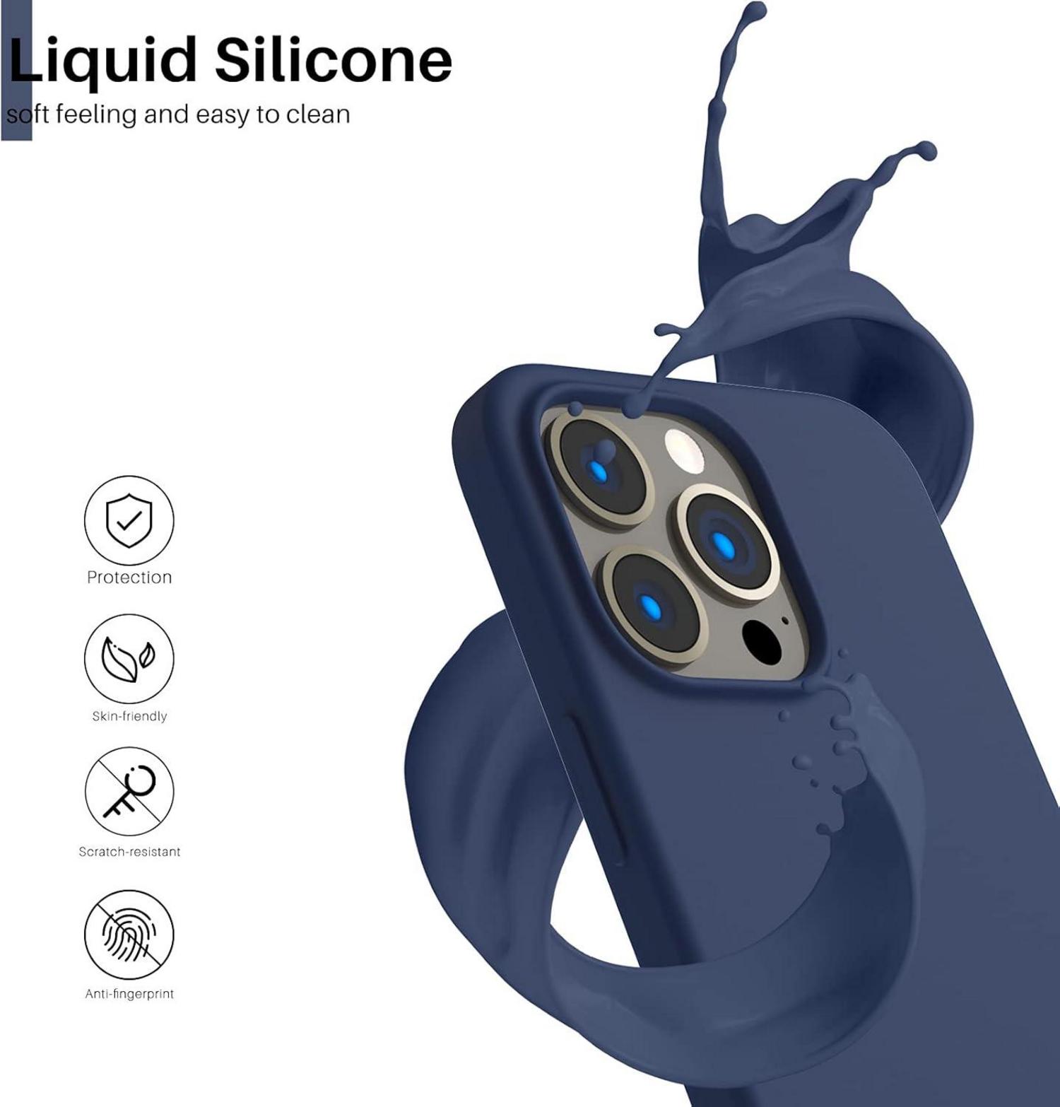 Silikon Case für iPhone 13 Pro 6,1 Zoll Marineblau Schutzhülle
