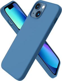 iPhone 13 Mini Silikon Case Ultra Dünn Flüssig Silikon Schutz Blau