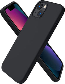iPhone 13 Silikon Case Flüssig Handyhülle Schutz Schwarz 6,1 Zoll