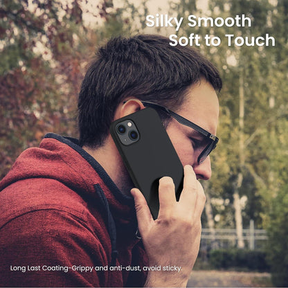 iPhone 13 Silikon Case 6,1 Schwarz Flüssig Schutzhülle Ultra Dünn