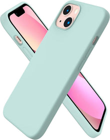 iPhone 13 Flüssig Silikon Case Ultra Dünn Schutz 6,1 Zoll MinzGrün