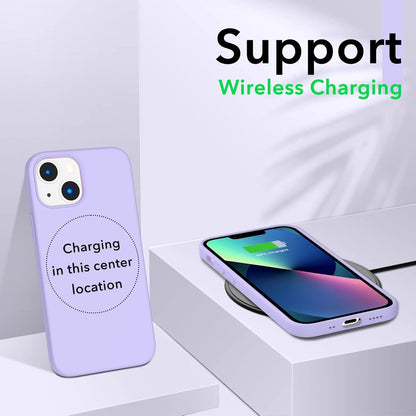Silikon Hülle für iPhone 13 Mini 5,4 Ultra Dünn Voller Schutz - Lila