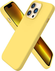 Silikon Hülle für iPhone 13 Pro 6,1 Zoll Flüssig Schutz Zitronengelb