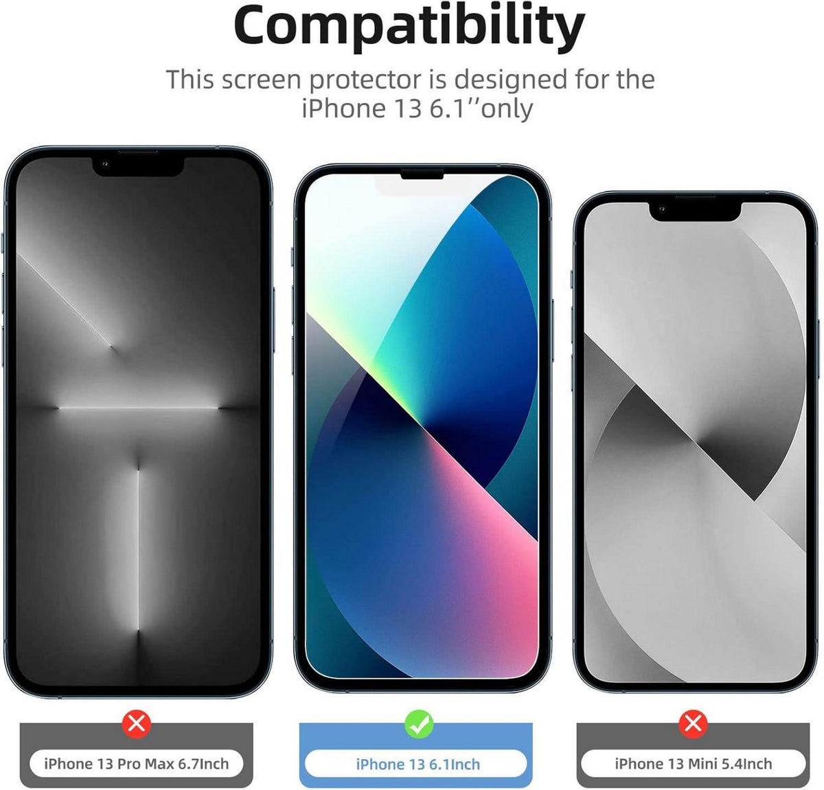 Panzer Schutzglas und Kameraschutz für iPhone 13 - 4 Stück