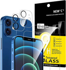 Panzer Schutz Glas & Kameraschutz für iPhone 12 (4 Stück) - 9H-Härte