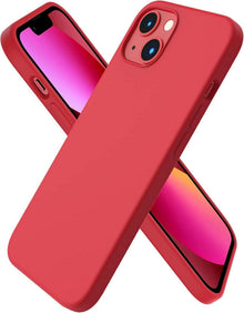 iPhone 13 Silikon Case Ultra Dünn Flüssig Voller Schutz 6,1 Zoll-Rot