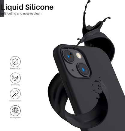 Silikon Case für iPhone 13 Mini 5,4 Zoll Schwarz Schutzhülle