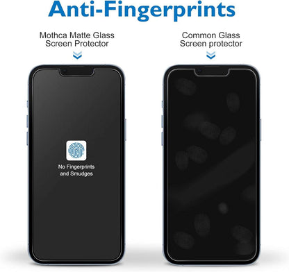 Mothca Matte Schutzfolie iPhone 13 (2+2 Stück) 6,1 Zoll 9H Matt Displayschutz Kameraschutz