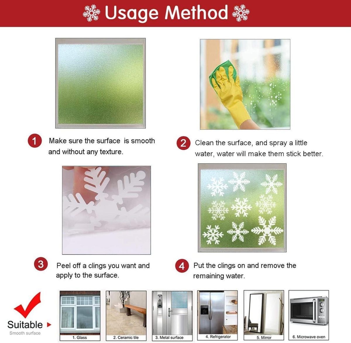 Schneeflocken Fenstersticker PVC Weihnachten Deko Set 372 Teile