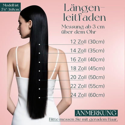 Clip-In Haarverlängerung Echthaar Balayage Blond Mittelbraun