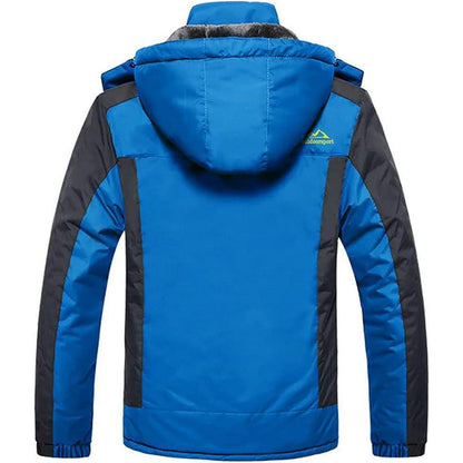 Herren Winterjacke wasserdicht & warm – Königsblau