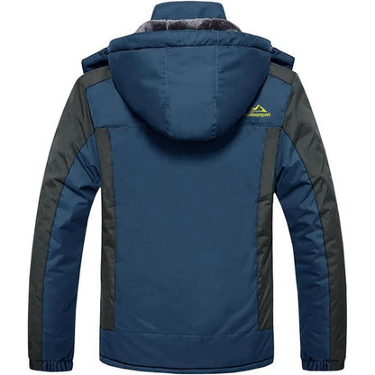 Herren Winterjacke Wasserdicht Warm Blau Skijacke Outdoor