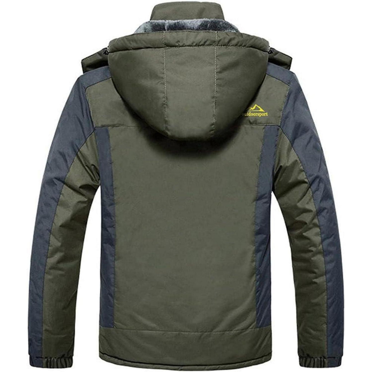 Herren Winterjacke Wasserdicht & Warm – Skijacke Armeegrün