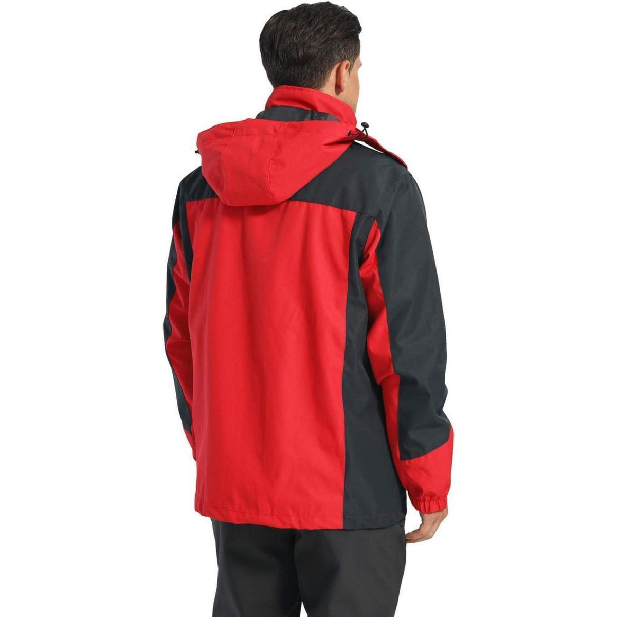 Herren Softshelljacke wasserabweisend mit abnehmbarer Kapuze Dunkeloliv S