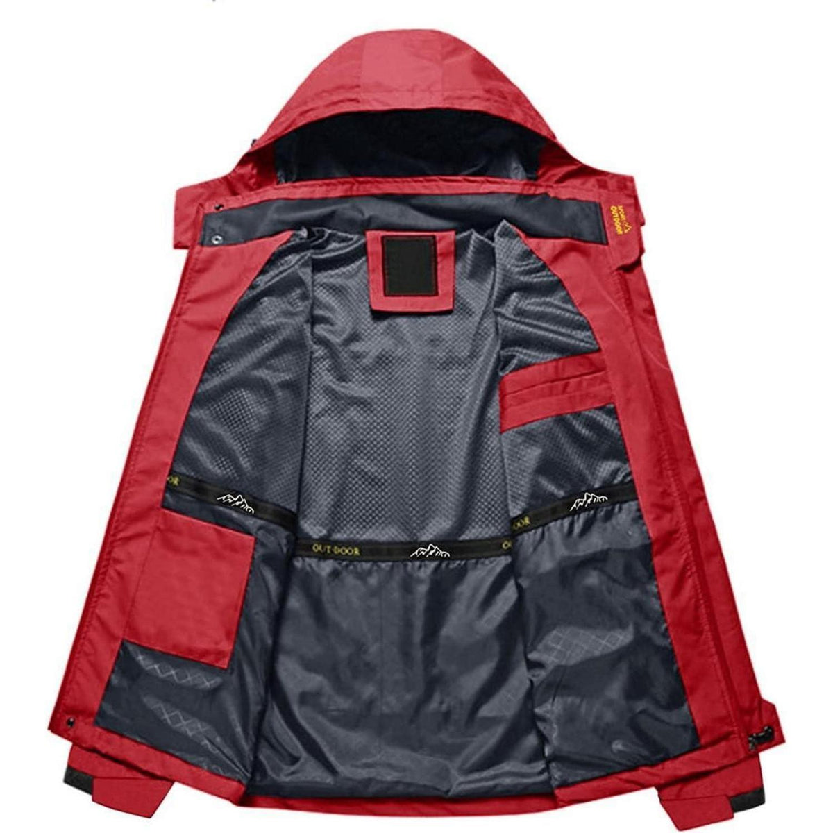 Herren Softshelljacke wasserabweisend mit Kapuze Rot XXL