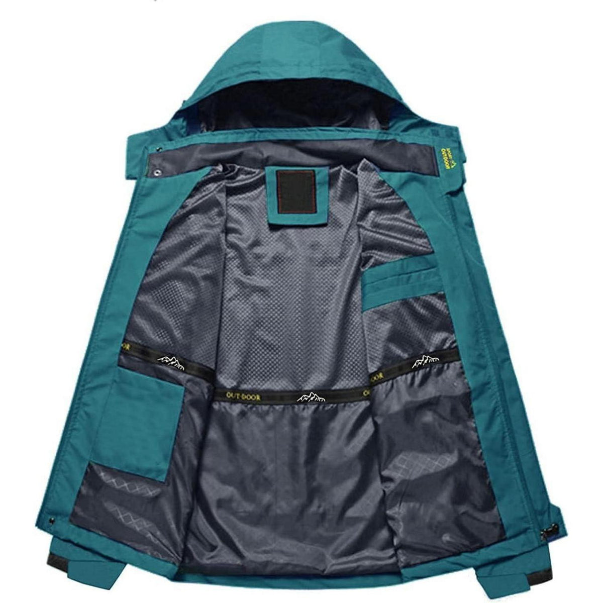 Herren Softshelljacke wasserabweisend mit Kapuze Seeblau M
