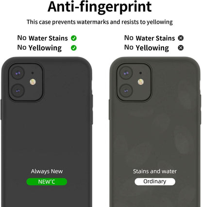 NEW'C iPhone 11 Hülle + 2 Panzer Schutz Glas Schwarz - Ultra Thin Silicon