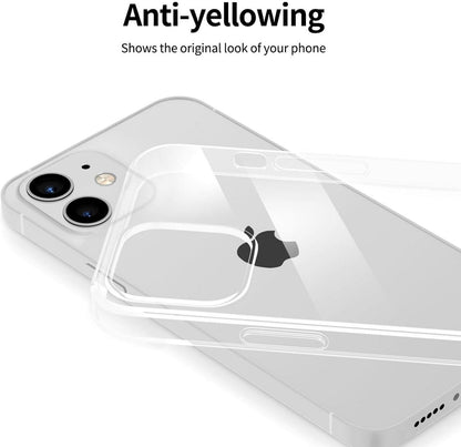 NEW'C iPhone 12/12 Pro Hülle + 2 Panzer Schutzglas Transparent Ultra Dünn