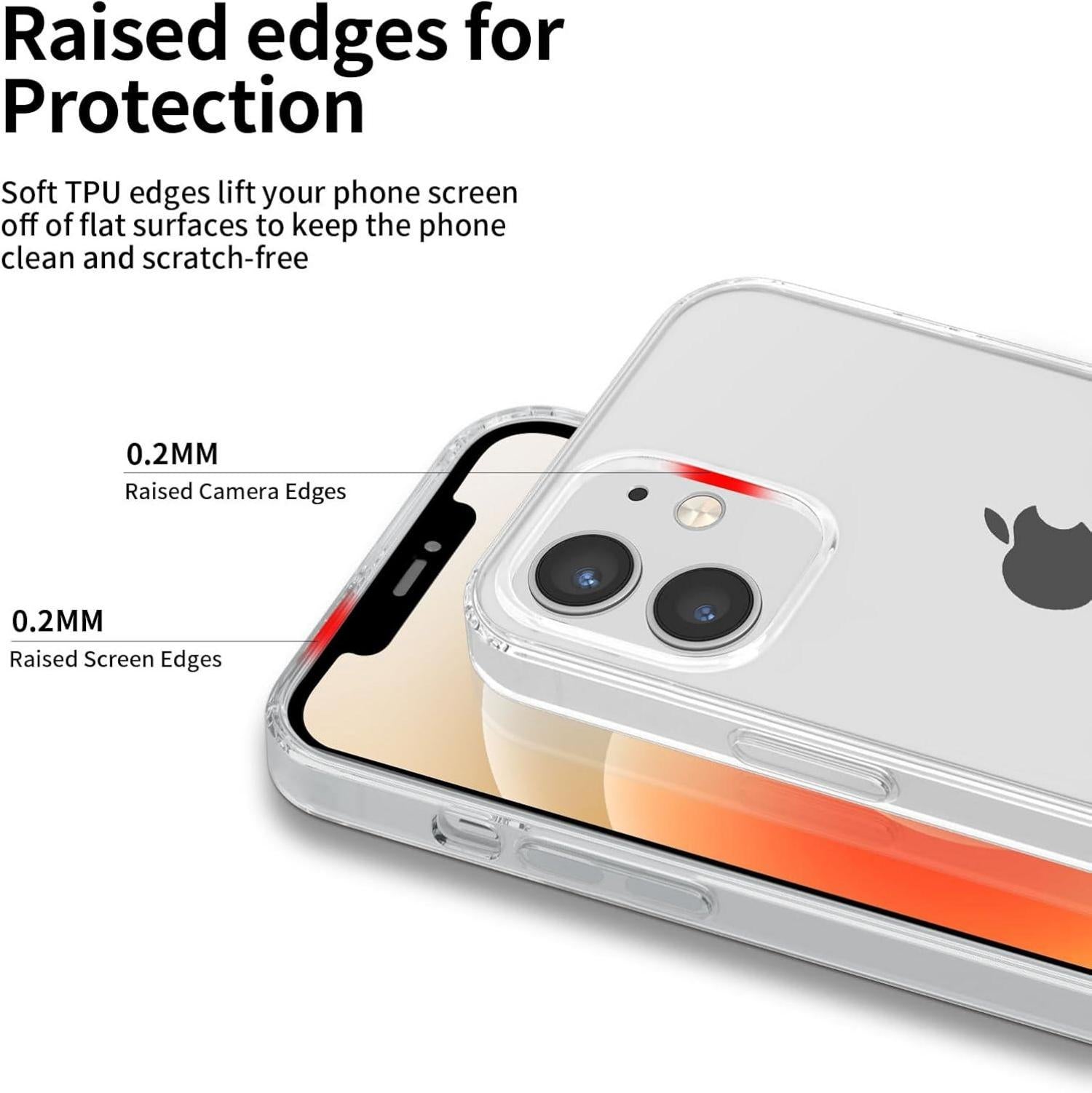 Panzer Schutzglas iPhone 12 Mini Hülle Ultra Transparent Silicon TPU