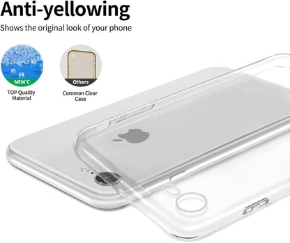 iPhone 8/7 Hülle Set - Ultra Transparentes Silikon TPU Gel & Panzer