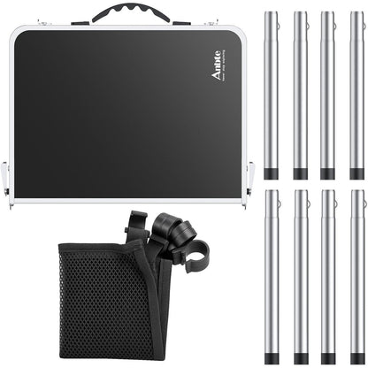 Klapptisch Camping 60x40cm Aluminium 3 Höhen verstellbar mit Netz
