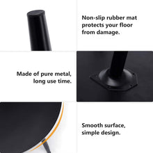Beistelltisch Metall Schwarz Rund Couchtisch Modern Ø 40,5 x