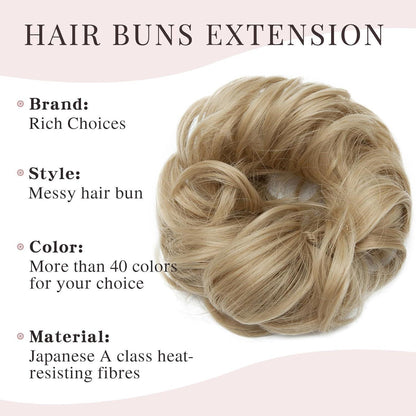 Welliges Haargummi Volumenverlängerung Aschblond 30g