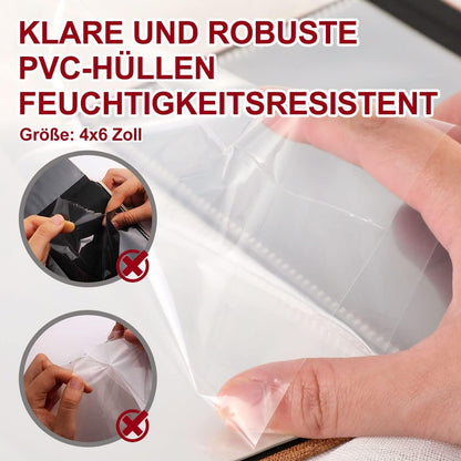 Fotoalbum 10x15 Leinen Schwarz 50 Bilder Hochformat 2er Pack