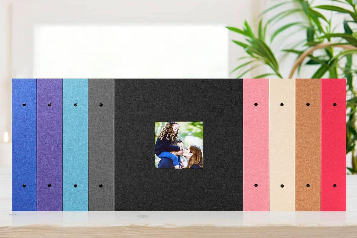XXL Fotoalbum Schwarz Leinen 1000 10x15 Einsteckalbum Hoch Querformat