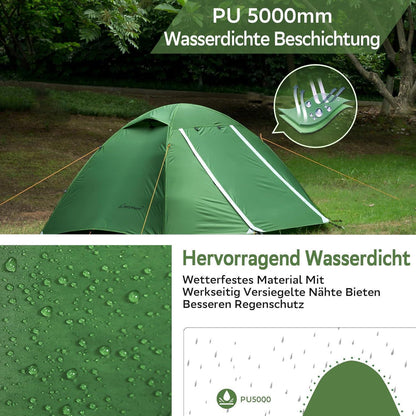Clostnature 3-Jahreszeiten Zelt 2/3/4 Personen Camping