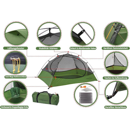 Clostnature 3-Jahreszeiten Zelt 2/3/4 Personen Camping
