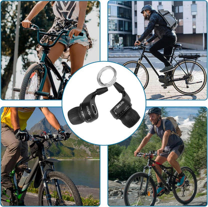 MEGHNA 18 Speed Fahrrad Schalthebel 3x6 Set Revoshifter Citybike Mountainbike
