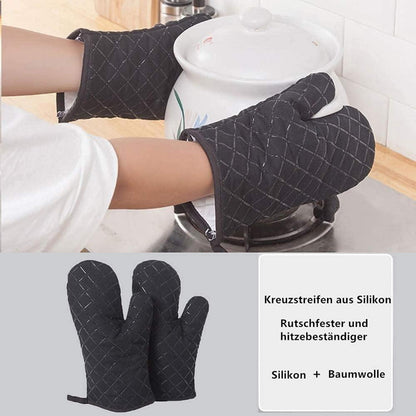 Premium Anti-Rutsch Ofenhandschuhe 1 Paar bis 240°C Silikon BBQ Handschuhe