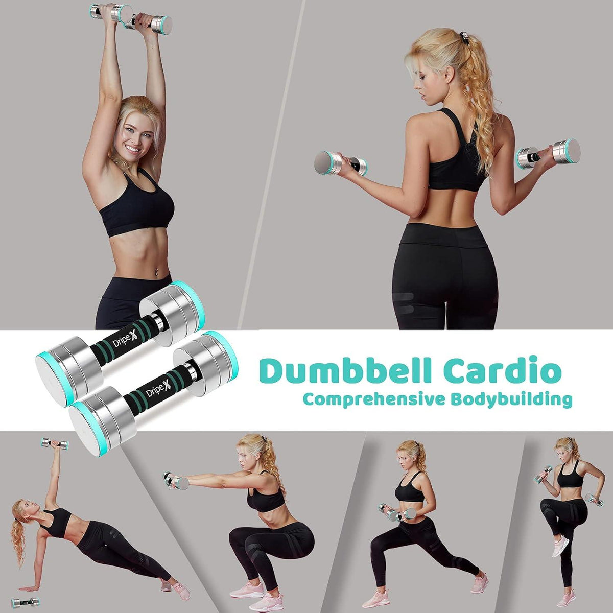 Verstellbare Kurzhanteln Set aus Stahl 2,5-50kg Fitness für Zuhause