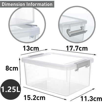 Citylife 10er-Set 1.25L Klein Stapelbare Aufbewahrungsboxen