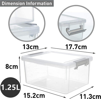 Citylife 10er-Set 1.25L Klein Stapelbare Aufbewahrungsboxen