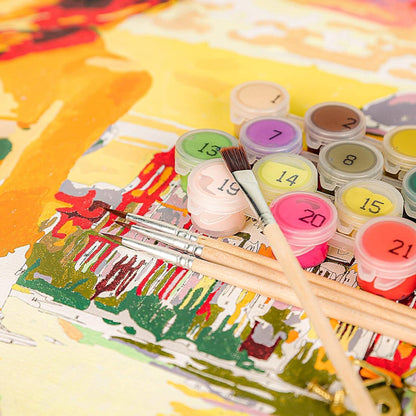 Malen nach Zahlen Sonnenuntergang am Meer – DIY Ölgemälde Kit
