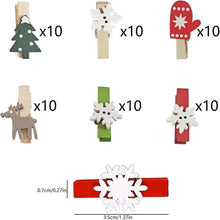 60er Weihnachten Holzklammern Clips Mini Adventskalender DIY
