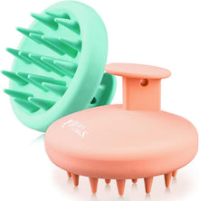 Massagebürste für Kopfhaut und Haare - 2er Set (rosa