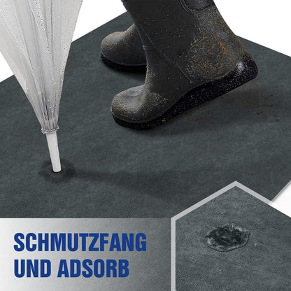 DFIONC Fußmatte innen waschbar Schmutzfangmatte Dunkelgrau 60x90 cm