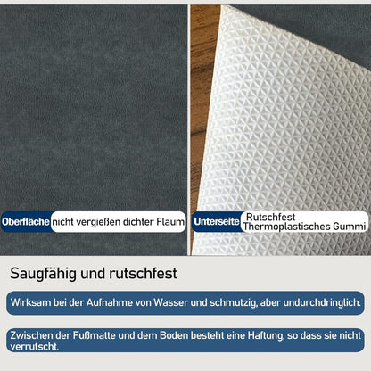 DFIONC Fußmatte innen Dunkelgrau 40x60 cm waschbar