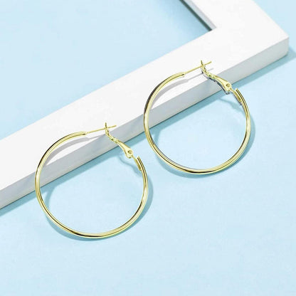 Silber Creolen Set 925 - 40/50/60mm - Silber/Rosegold/Gold