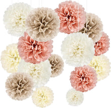 Pompons Deko Set 20-teilig Seidenpapier Vintage Style